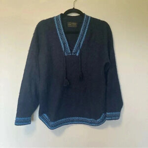 E.I.R.L. Proan cusco Peru  baby alpaca blue sweater